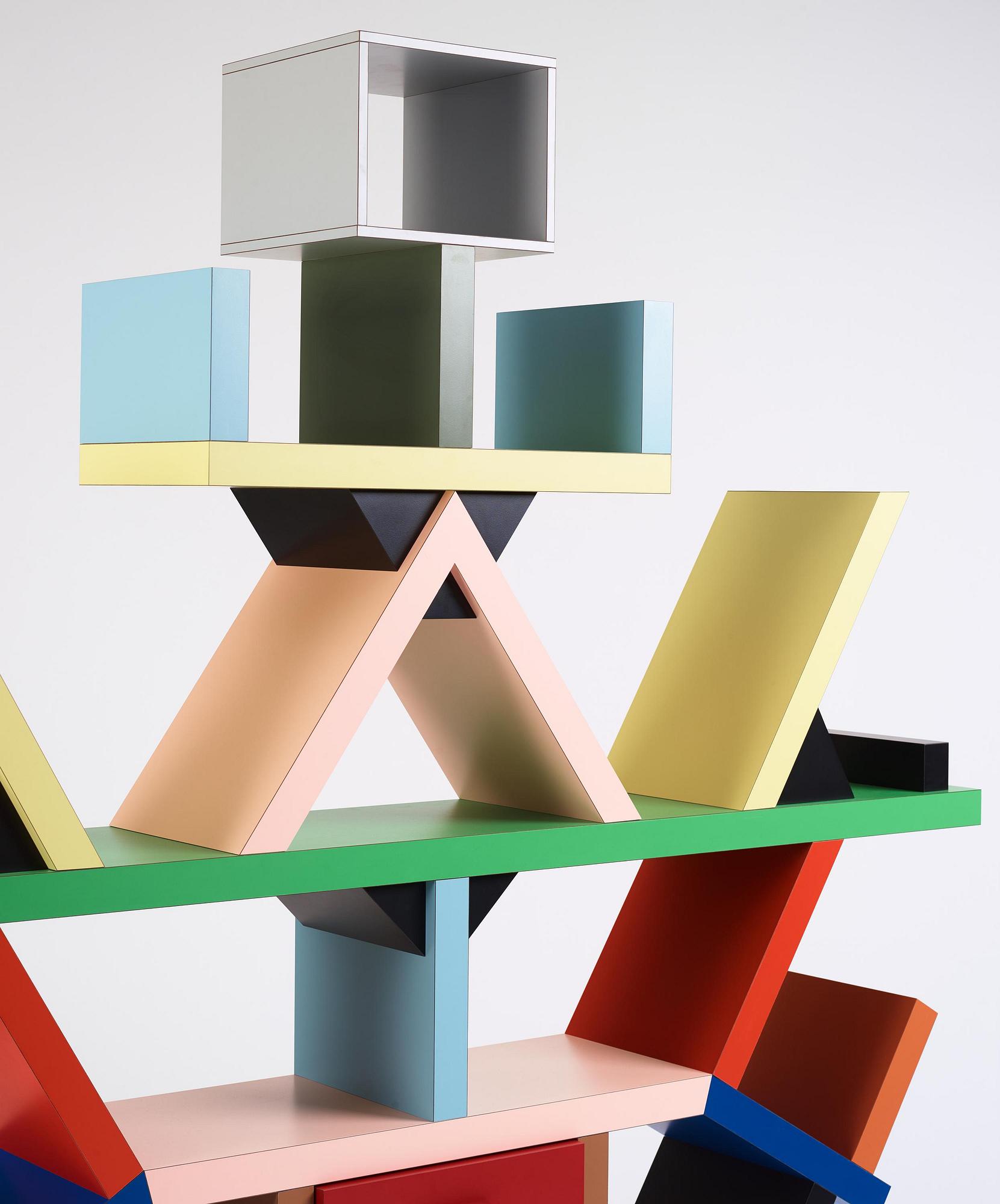 Ettore Sottsass, a "Carlton" bookcase, Memphis, Italy, post 1981.