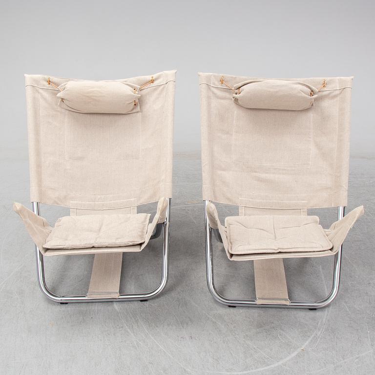 BÖRGE LINDAU & BO LINDEKRANTZ, a pair of 1970's 'X 75-4' armchairs, Lammhults.