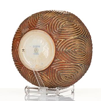 Axel Salto, a 'fluted style' sung glazed stoneware bowl, Royal Copenhagen, Denmark 1964, model 20868.