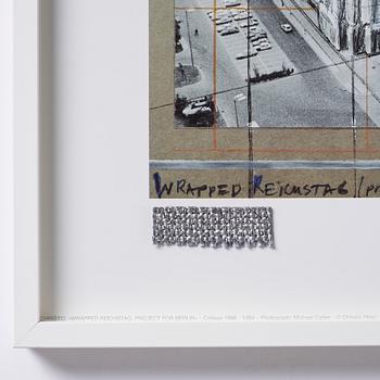 Christo & Jeanne-Claude, offset in colours with application. Signed.