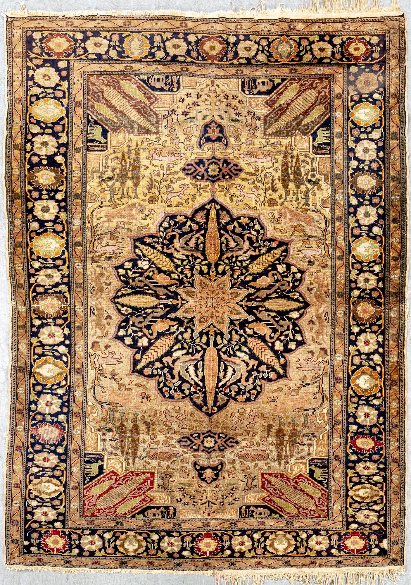 A semiantique /antique Kayseri carpet ca 178x128 cm.