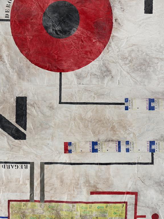 CAROUSCHKA STREIJFFERT, blandteknik och collage på kartong, signerad och daterad 98.