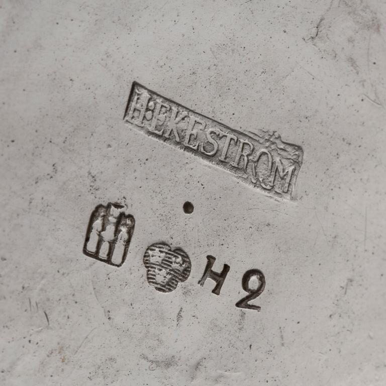 KAFFEKANNA, troligen Hans Ekeström d.y. Helsingborg 1790, silver ca 570 g.