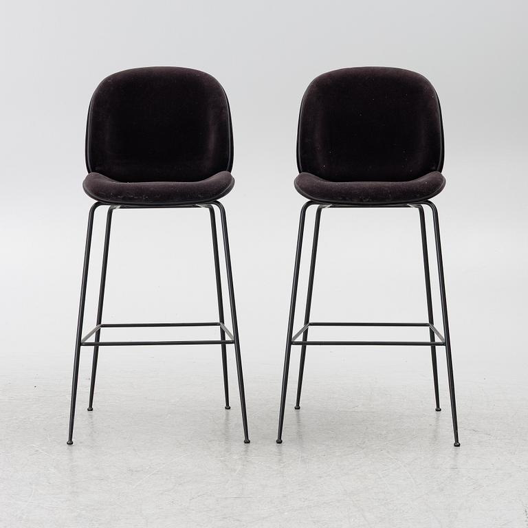 GamFratesi, Bar stools, a pair, "Beetle Bar Chair", Gubi, Denmark.