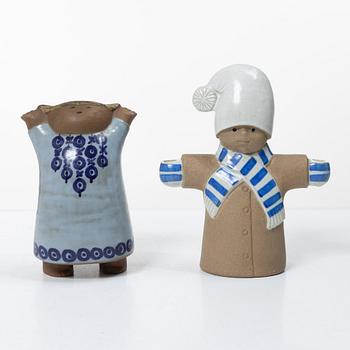 Lisa Larson, Two stoneware figurines, 'Susanna' and 'Julius', Gustavsberg.