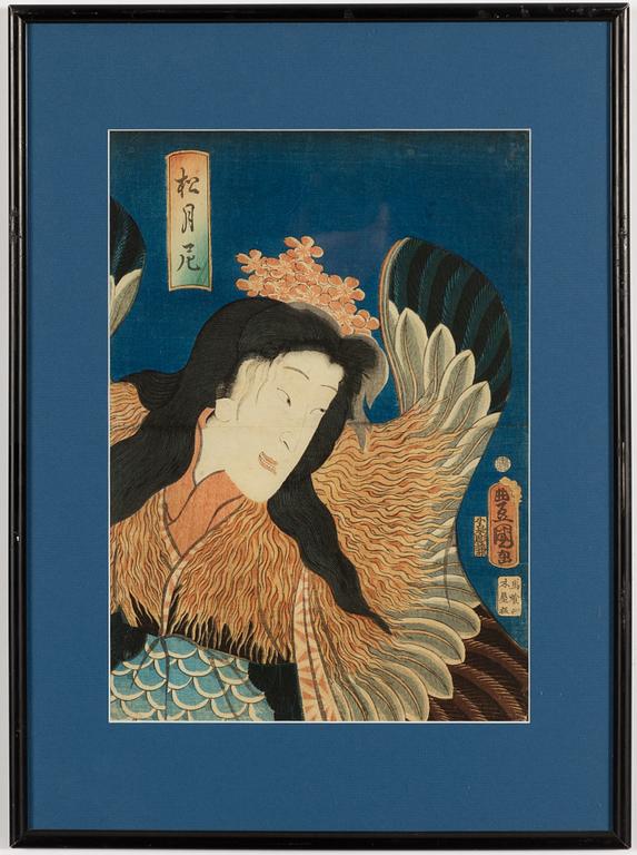 Utagawa Kunisada, 'Nakamura Fukusuke I as Shogetsuni'.