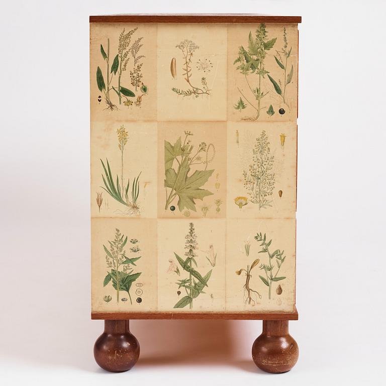 Josef Frank, a 'Flora' chest of drawers, Svenskt Tenn Sweden 1930-40s.