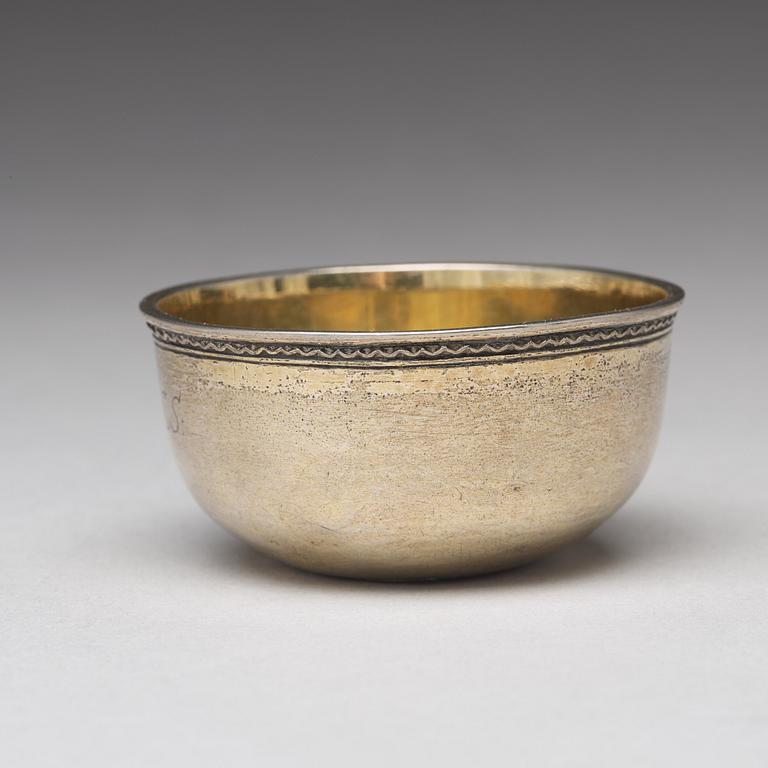 Bernt Johan Eschenburg, tumlare, silver, Enköping 1767.