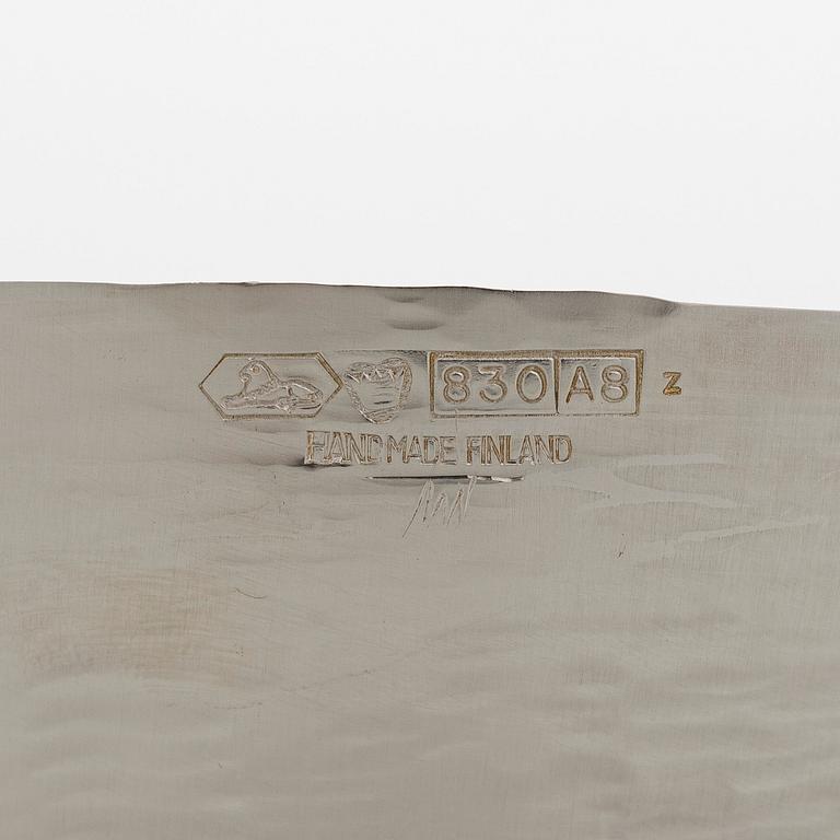 Tapio Wirkkala, skål, silver, Kultakeskus Tavastehus 1978.