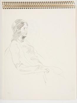 Lotte Laserstein, Sketchbook with approximately 42 drawings, of which 1 is signed.