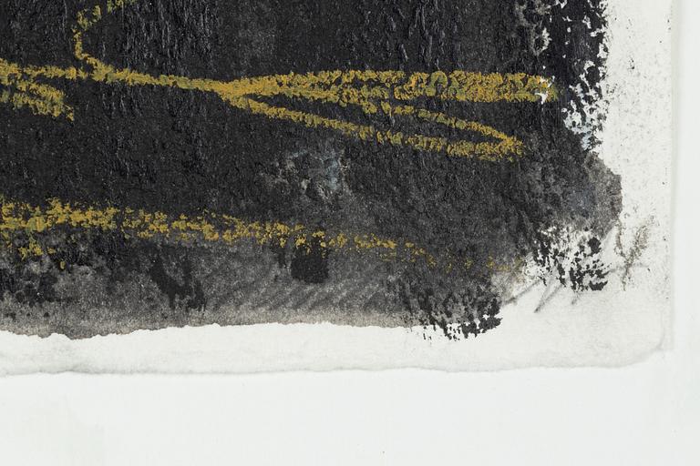 Hans Wigert, blandteknik på papper, signerad.