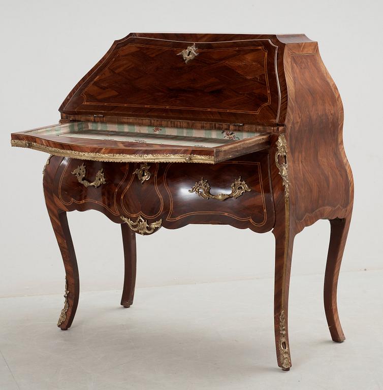 A Swedish Rococo 18th century secretaire by J J Eisenblätter.