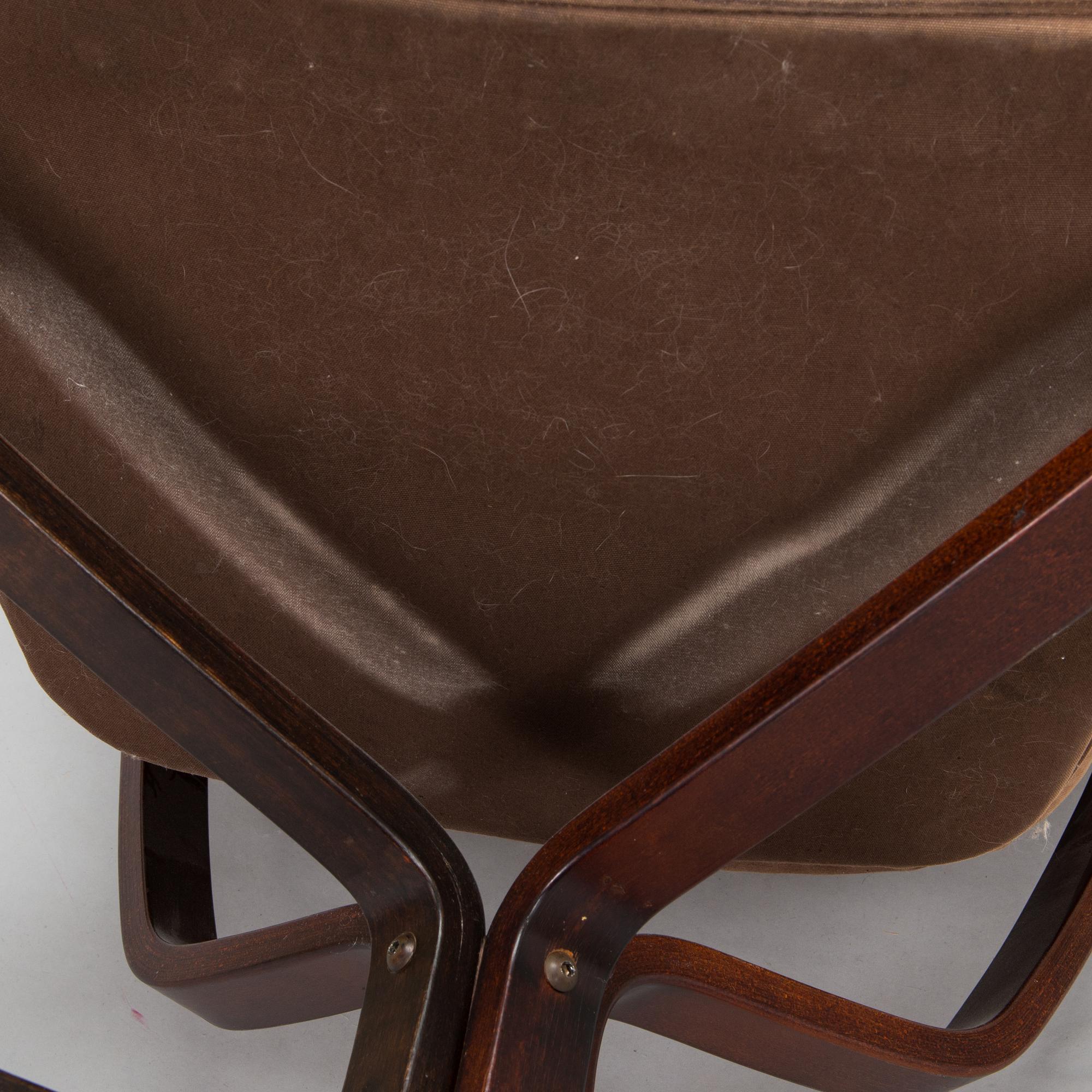 Sigurd Ressel, fåtölj, "Falcon chair", Vatne Möbler Norge 1970-tal.