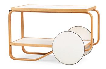51. An Alvar Aalto birch serving trolley, 'Nr 98', Finland 1940's.