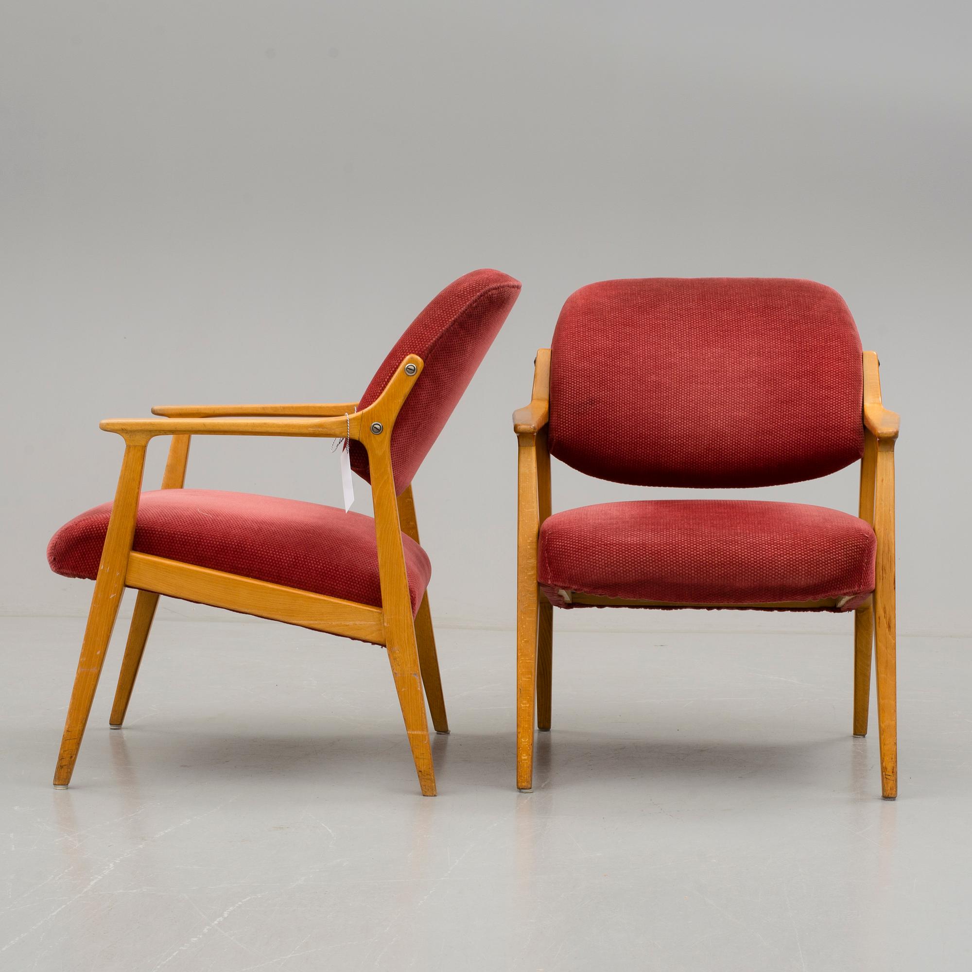 FÅTÖLJER, ett par, 1960/70-tal.