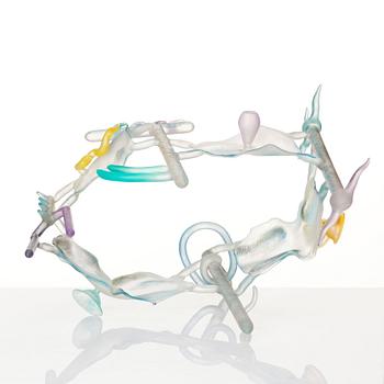Ginny Ruffner, a flameworked glass sculpture 'To Miró', Pilchuck USA ca 1985.