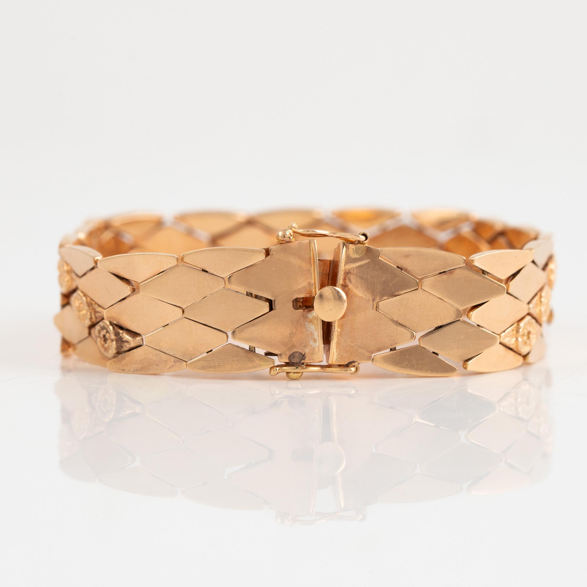 Armband, 750/18k guld.