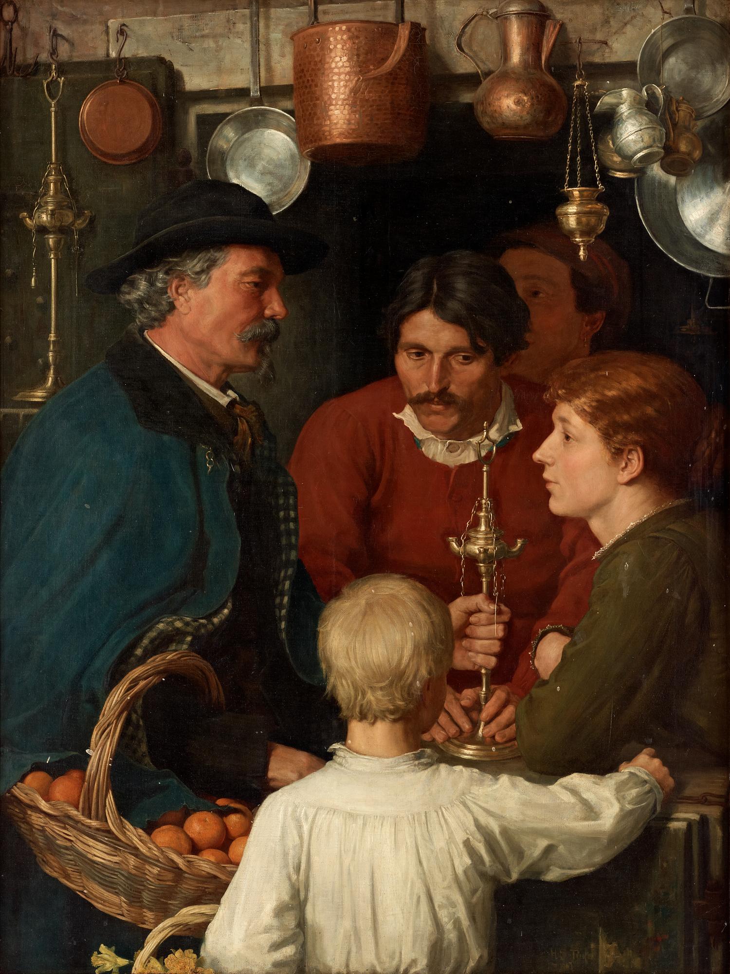 Henry Scott Tuke, At the metal merchant.