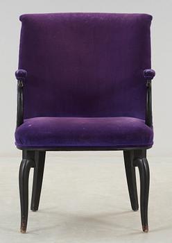 A Gunnar Asplund armchair, Nordiska Kompaniet, ca 1922-23.