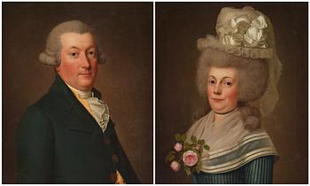 480. ADOLF ULRIK WERTMÜLLER, Ett par, porträtt, signerade A. Wertmüller S. och daterade Bordeaux 1789.