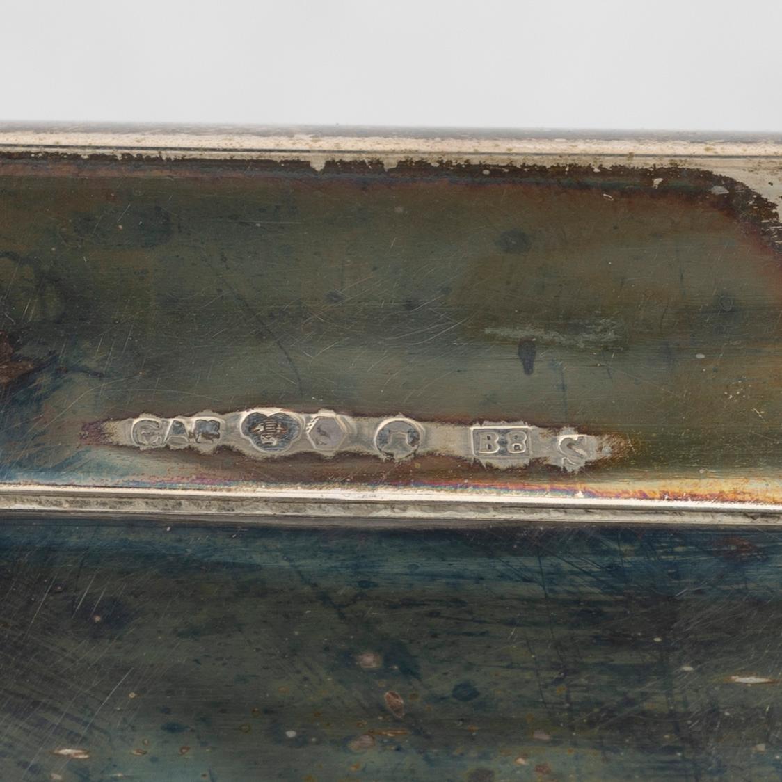 Cigarrskrin, silver, GAB, Stockholm 1928.