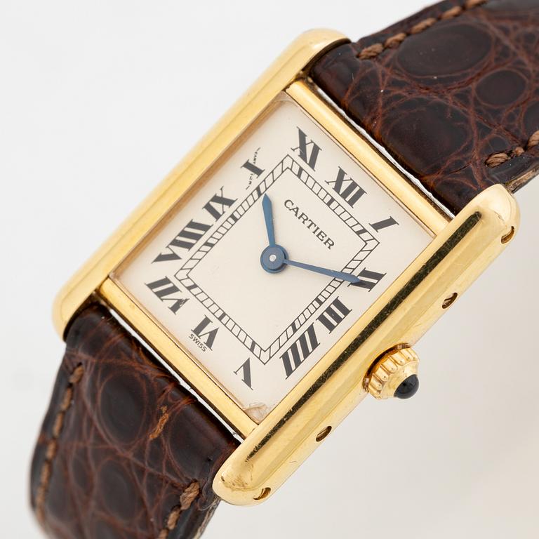 Cartier, Tank, wristwatch, 20,5 x 20 (28) mm.