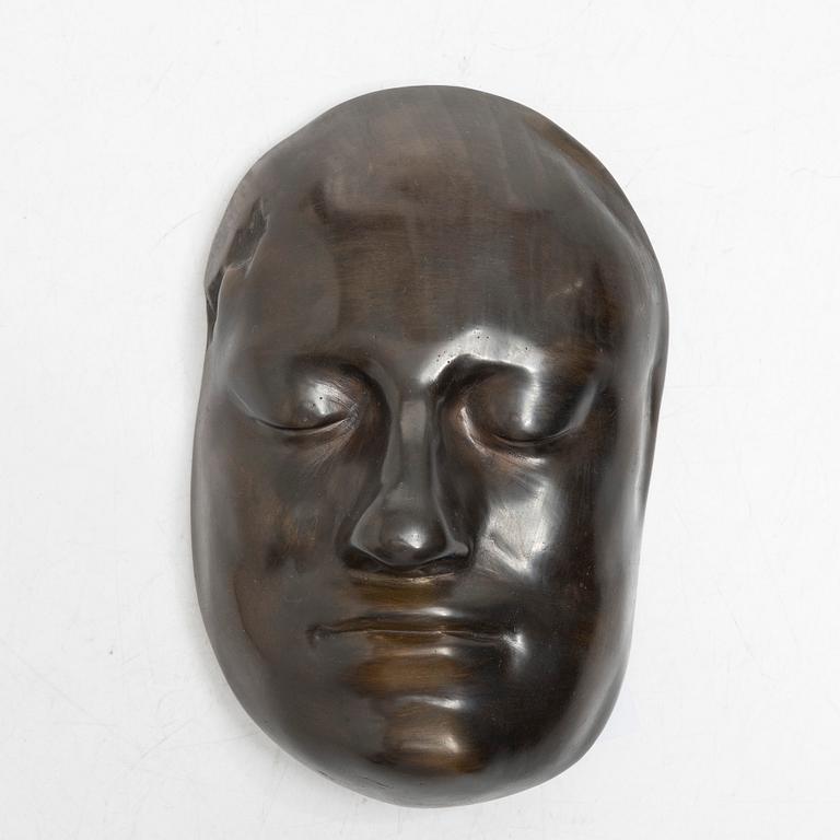Karl XII:s dödsmask, brons, troligen Finspångs bruk, 1900-tal.