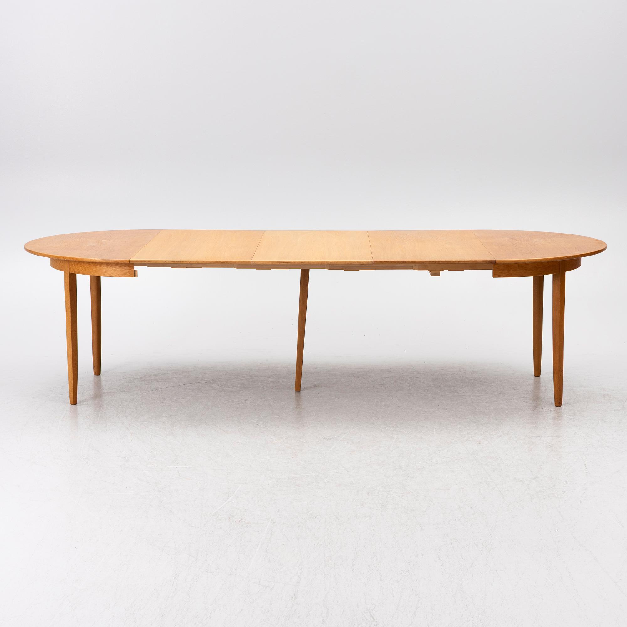 Carl Malmsten, A nine piece dining set, 'Camare Nyckel', by Åfors Möbelfabrik, Sweden, 1960's.