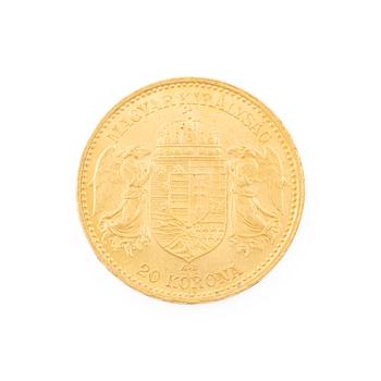 Guldmynt, Ungern, 20 Korona, 1898.