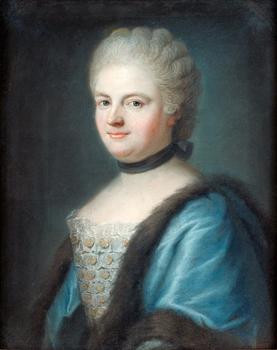 401. Franz Bernhard Frey Attributed to, "Drottning Maria Leczinska av Frankrike" (1703-1768).