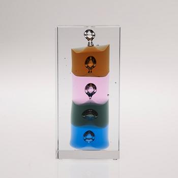 OIVA TOIKKA, GLASKUB, signerad O. Toikka Nuutajärvi.