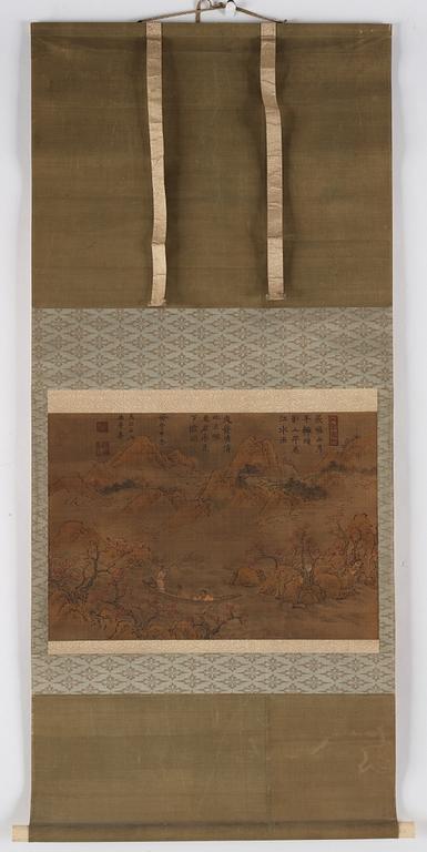 Two japanese hanging scrolls, 20th century.