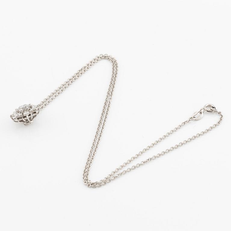 Brilliant cut diamond necklace.