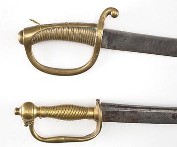 HUGGARE, 2 st, Sverige, 1800-tal.