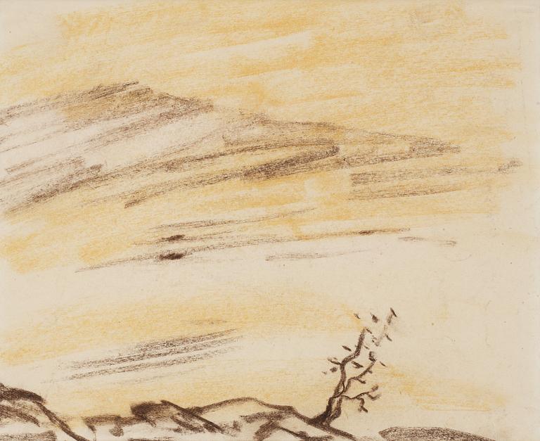 Carl Fredrik Hill, Landscape with solitary tree.