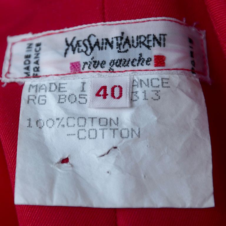 TOP, Yves Saint Laurent rive gauche, fransk storlek 40, 1980-tal.