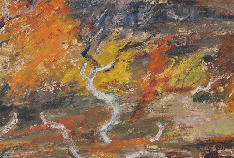 FOLKE RICKLUND, olja på pannå, sign.