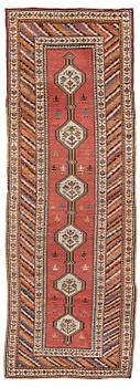 444A. An antique Meshkin runner, north west Persia, c. 343 x 117 cm.