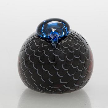 Oiva Toikka, lasilintu, signeerattu Oiva Toikka Nuutajärvi Notsjö Turun Sanomat.