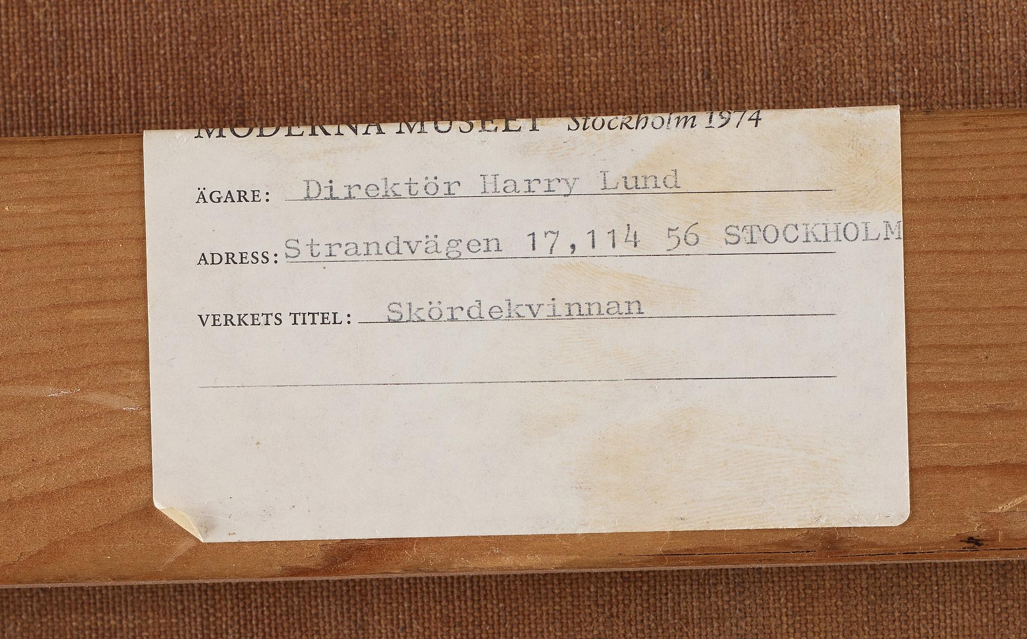 Evert Lundquist, "Flicka med hötjuga".