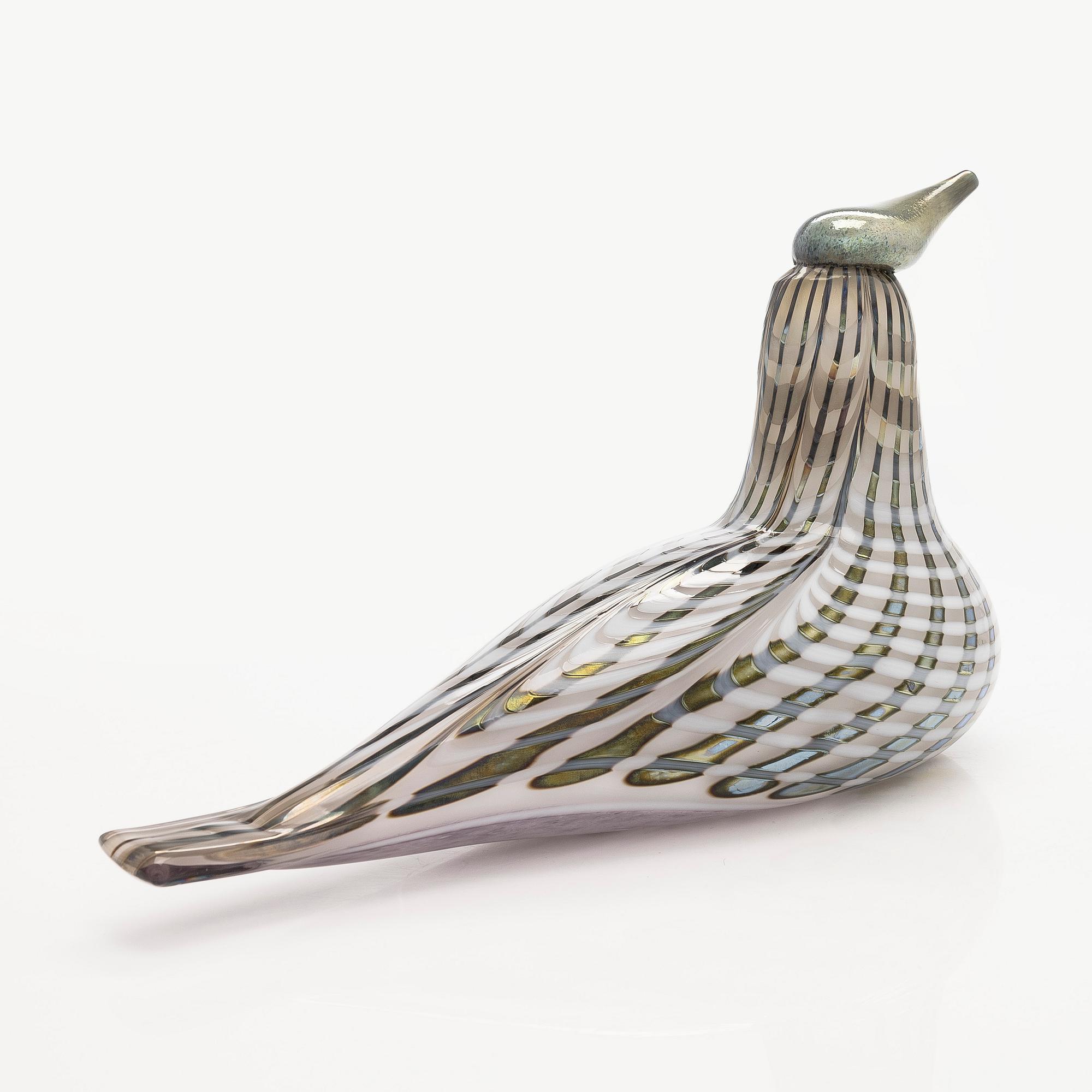 Oiva Toikka, a glass bird signed Oiva Toikka Nuutajärvi Notsjö 342/5000.