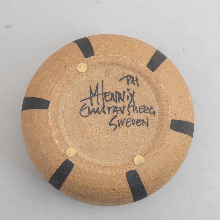 Margareta Hennix, a stoneware vase and bowl, Gustavsberg.