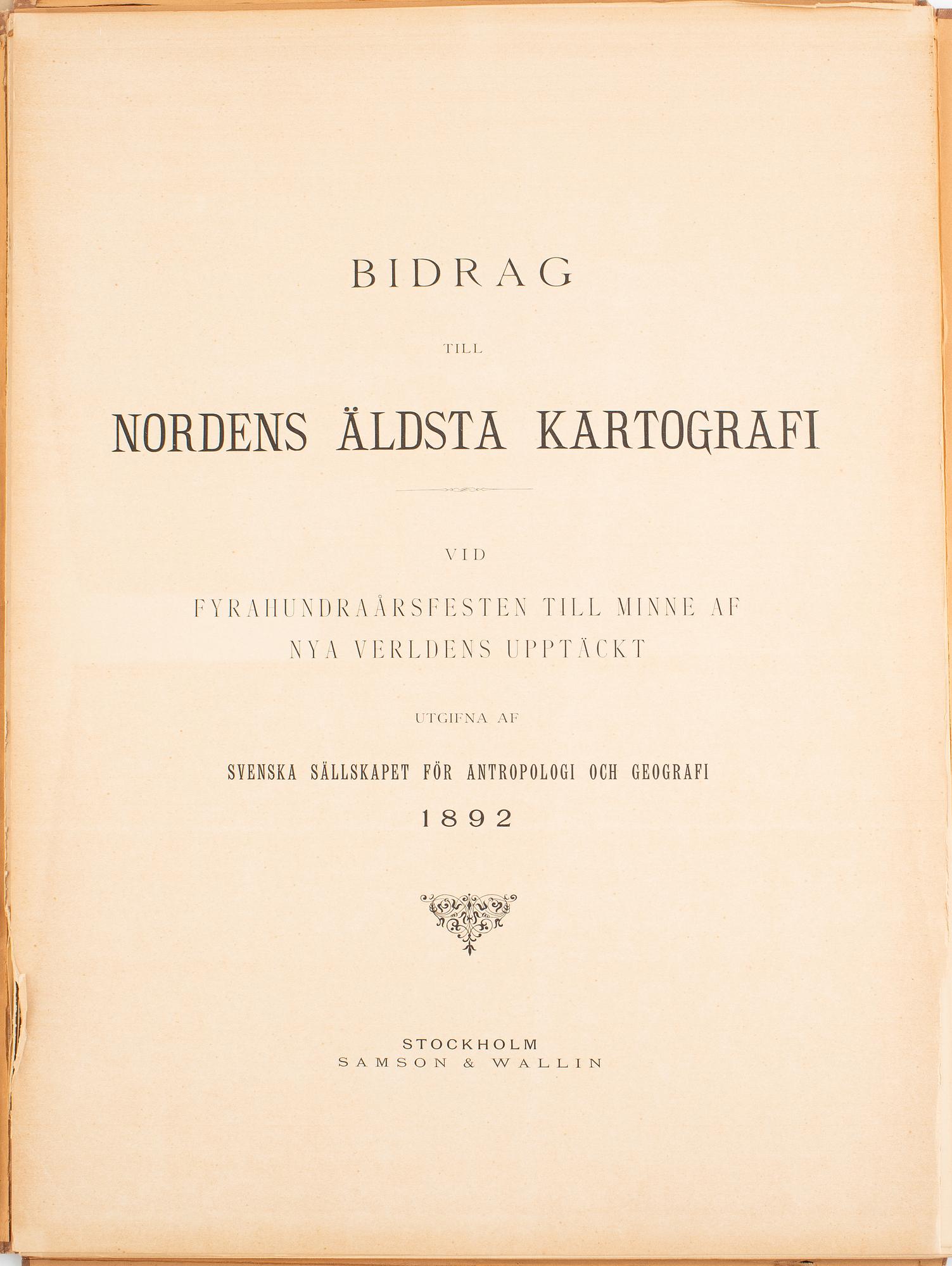 Stielers Hand-Atlas 1834 & Bidrag till Nordens äldsta kartografi.