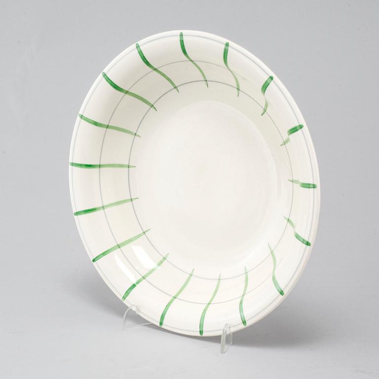 An earthenware tableware set of 62 pcs, 'Spaljé', designed by Wilhelm Kåge for Gustavsberg, around mid 20th century.