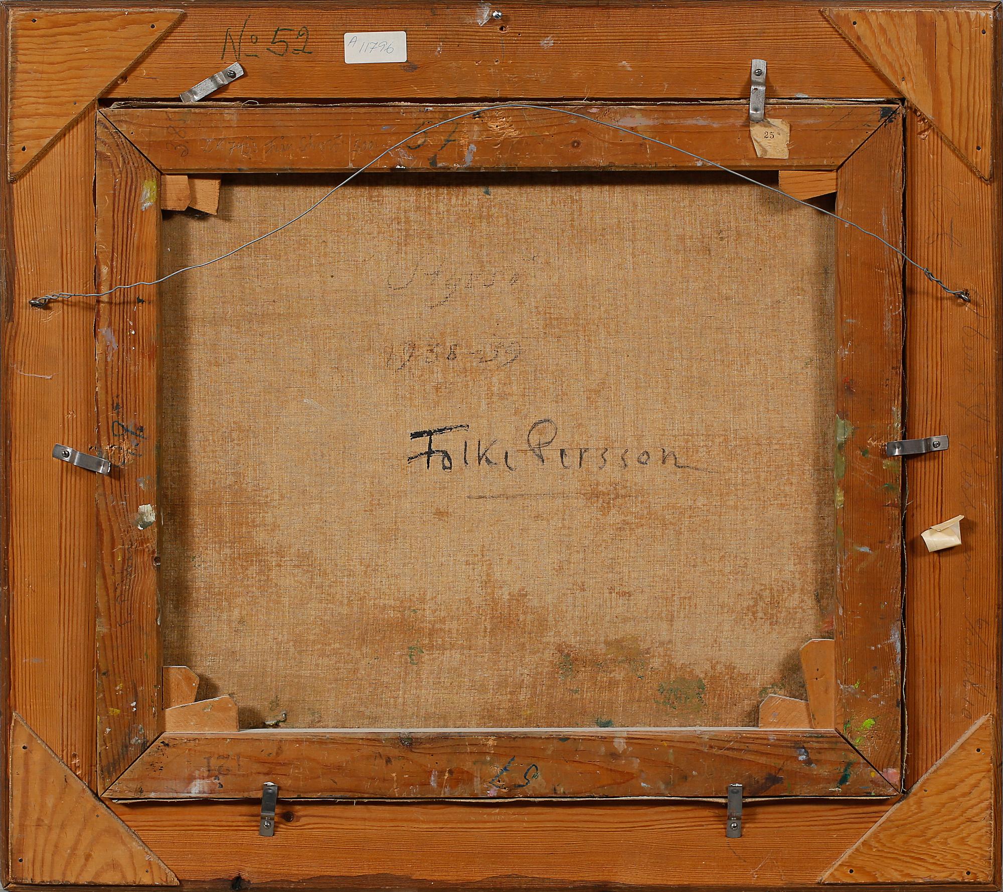 FOLKE PERSSON, olja på duk, signerad.