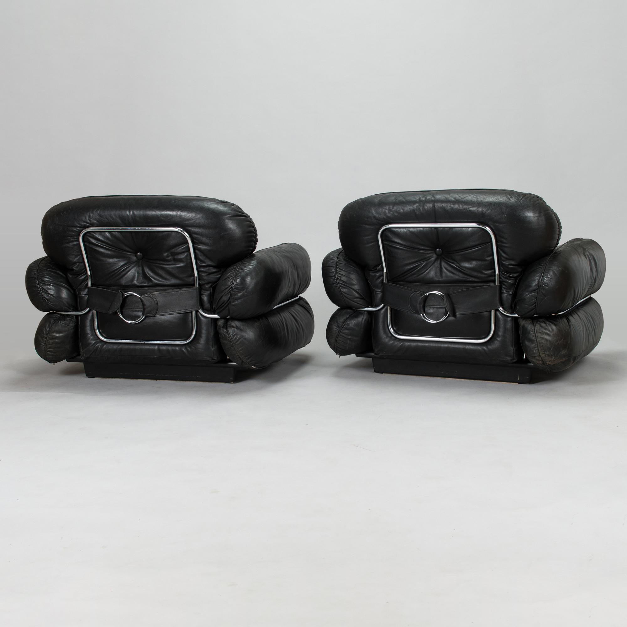 Kurt Hvitsjö, A pair of 1970's 'Hannibal' armchairs for Isku.