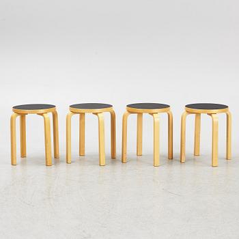 Alvar Aalto, pallar, 4st, modell 60E, 1900-talets slut.