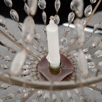 A Swedish Empire chandelier, first half of the 19th century.