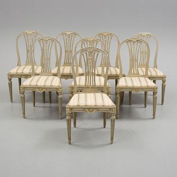 STOLAR, 8 st, Gustaviansk stil, 1900-talets första hälft.