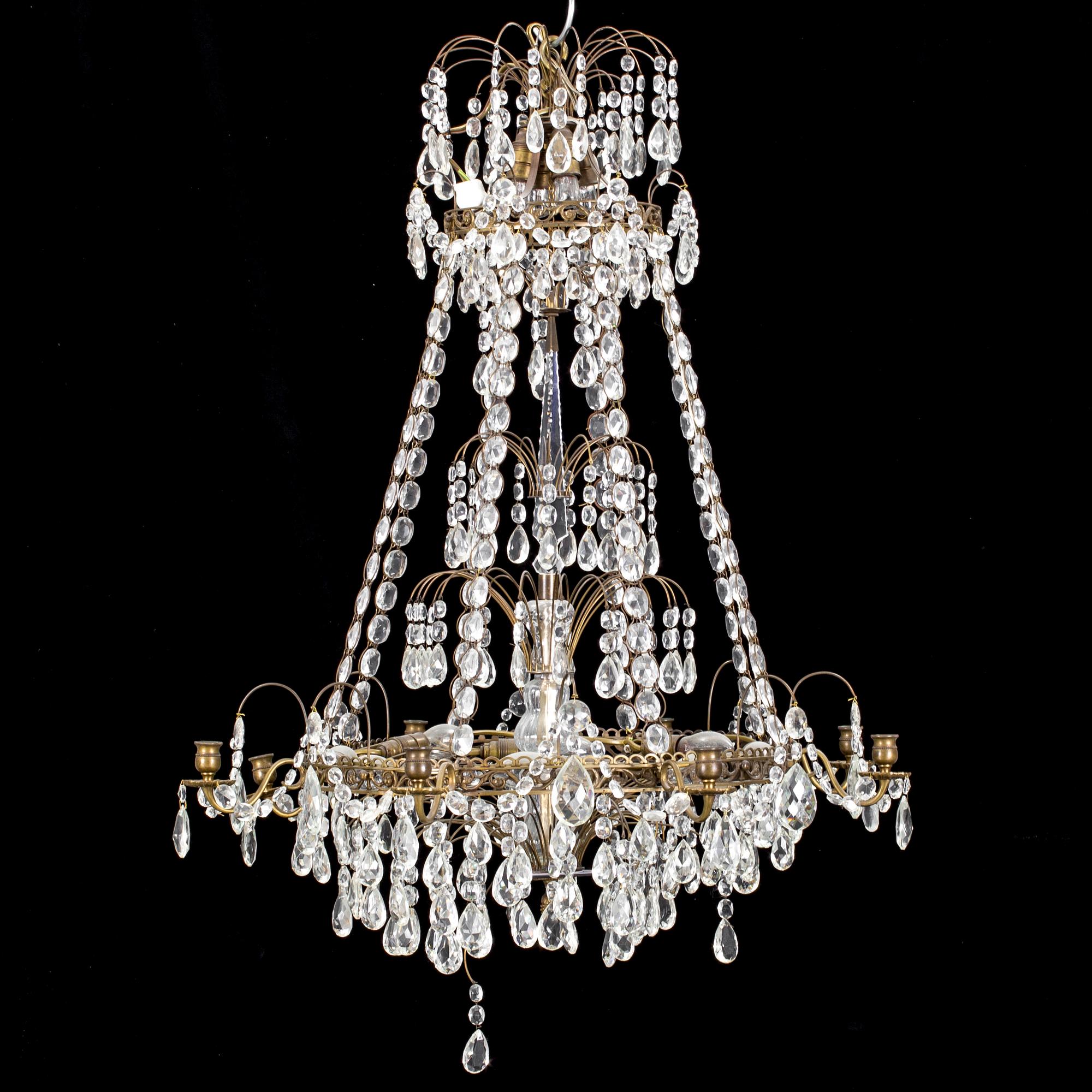 LJUSKRONA, empirestil, omkring 1900-talets mitt.